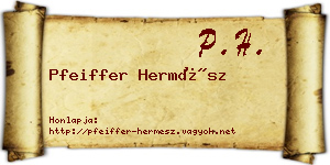 Pfeiffer Hermész névjegykártya